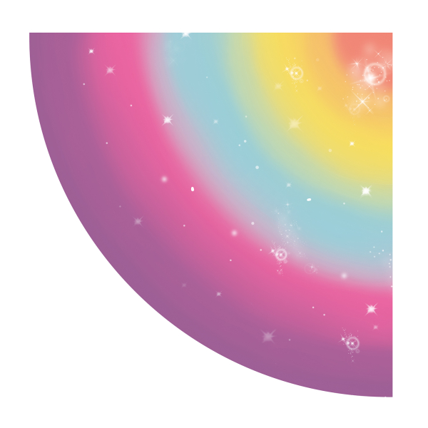 12 Servietten Unicorn Dreams Regenbogen rund