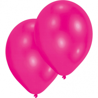 10 Latexballons Standard Hot pink 27,5 cm/11''