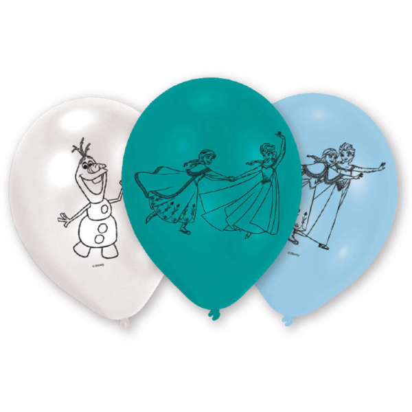 6 Latexballons Frozen 22,8 cm/9''