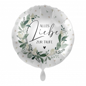 Folienballon "Alles Liebe zur Taufe" Grennery 43cm