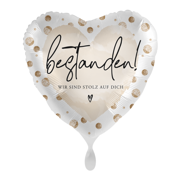 Folienballon "bestanden " , 43cm