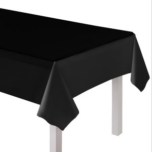 Tischdecke schwarz Plastik 137 x 274cm
