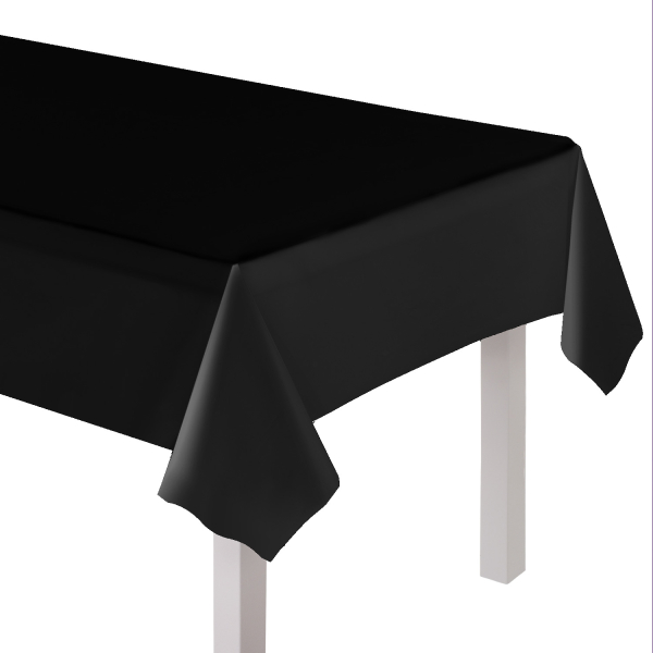 Tischdecke schwarz Plastik 137 x 274cm