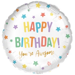 Standard Rainbow Birthday Cupcake Folienballon 43 cm