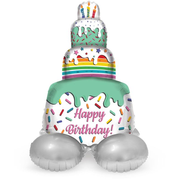 8714572186957 Folienballon 'Happy Birthday!' Cake Time - 72 cm