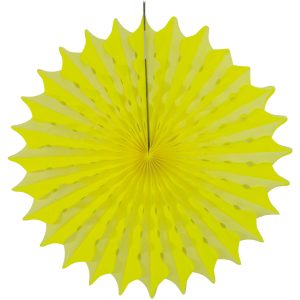 Wabenfächerdeko Neongelb - 45 cm