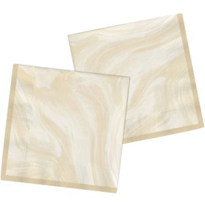 Servietten Marmor Beige 33x33cm - 20 Stück
