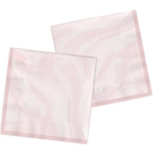Servietten Marmor Rosa 33x33cm - 20 Stück