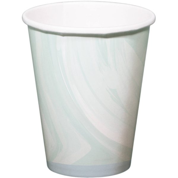 Trinkbecher Marmor Blau 250ml - 6 Stück