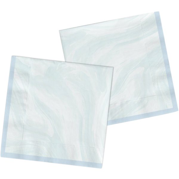Servietten Marmor Blau 33x33cm - 20 Stück