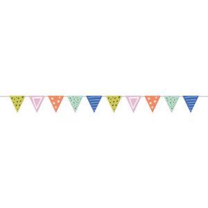 Wimpelkette Party Green Mehrfarbig - 6 Meter