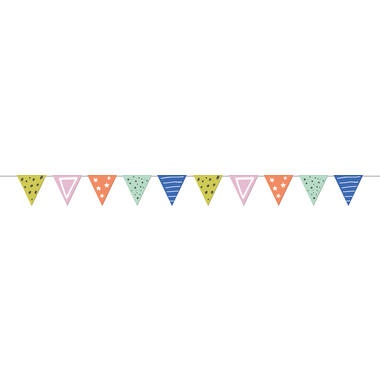 Wimpelkette Party Green Mehrfarbig - 6 Meter