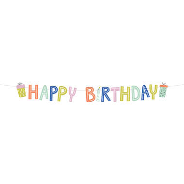 Buchstabengirlande Happy Birthday Party Green - 1,5 Meter