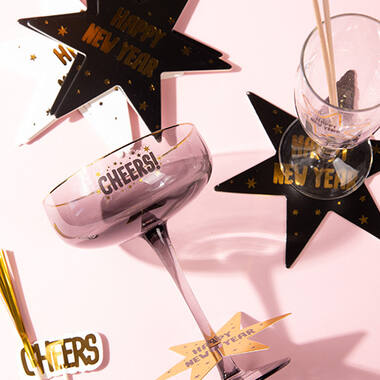 8714572637541_8 Untersetzer - BlackGold HNY - 12 x 14 cm - 6 Stück