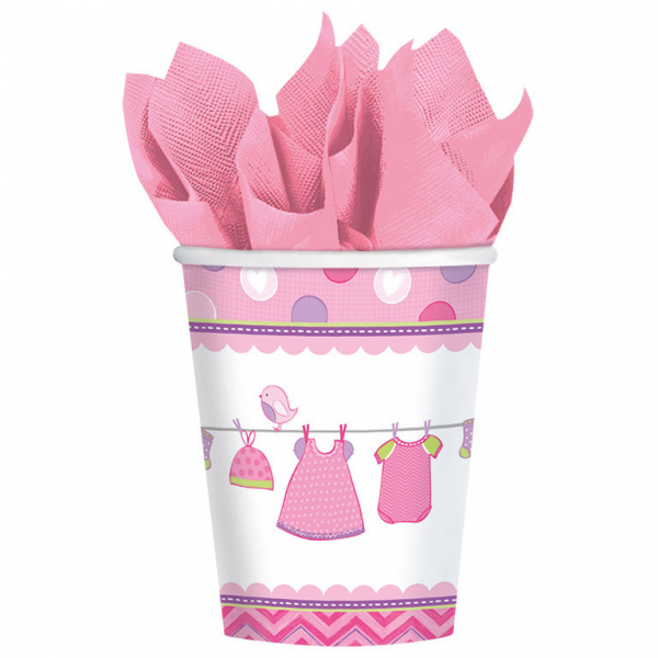 8 Becher Shower With Love - Girl 267 ml