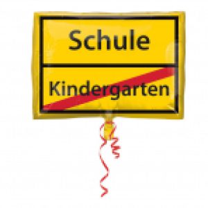 Junior Shape "Schulanfang - Schild" Folienballon