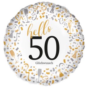 Folienballon "Hello 50" 43 cm