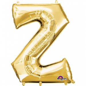 Folienballon SuperShape Buchstabe Z Gold, 63cm x 83cm