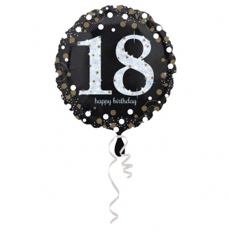 Folienballon Sparkling Birthday 18