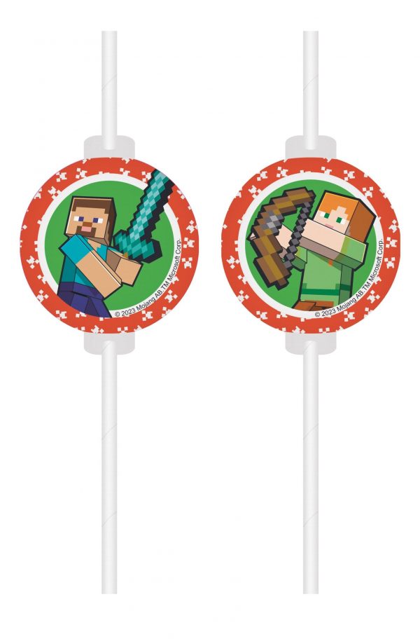4 Minecraft Papier Strohhalme
