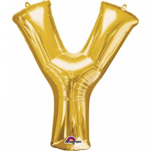Folienballon SuperShape Buchstabe Y Gold, 76cm x 86cm