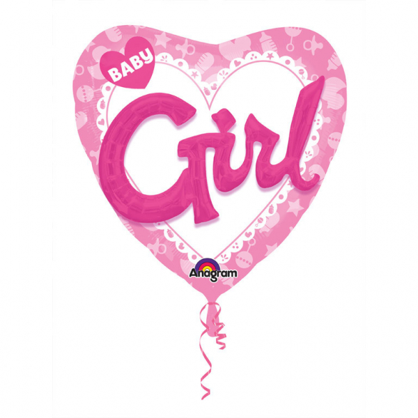 Multi Balloon Baby Girl 81cm