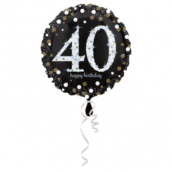 Folienballon Sparkling Birthday 40