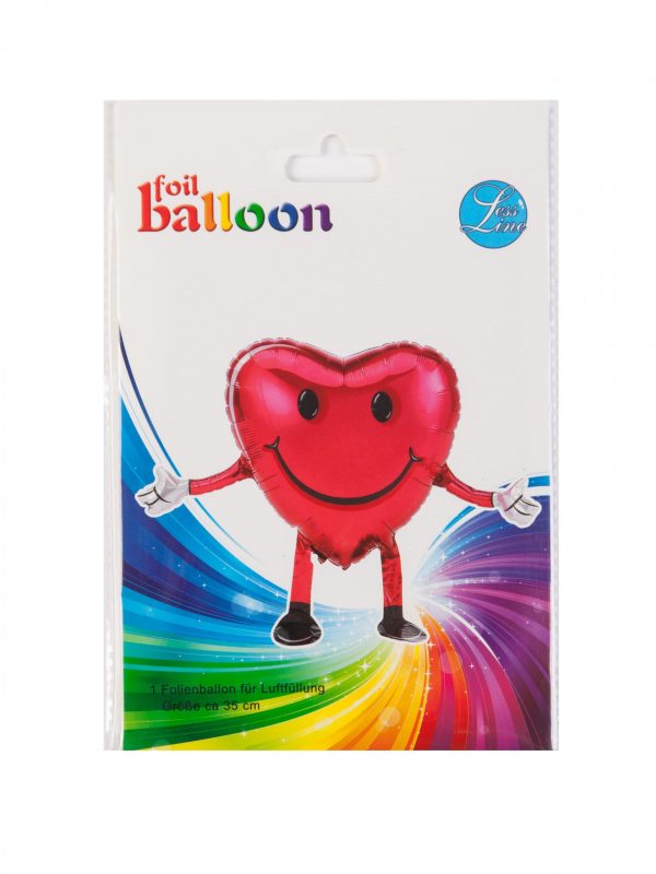 Folienballon Air-Filled Herz Smile rot 35cm