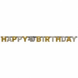 Partykette 40 Sparkling Celebration Gold