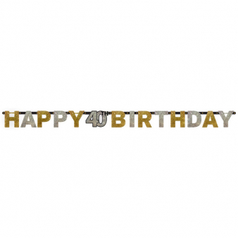 Partykette 40 Sparkling Celebration Gold