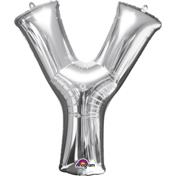 Folienballon SuperShape Buchstabe Y Silber, 76cm x 86cm