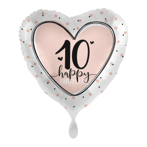 Folienballon "Lovely Birthday 10" 43cm