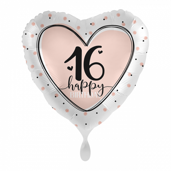 Folienballon "Lovely Birthday 16 " 43cm