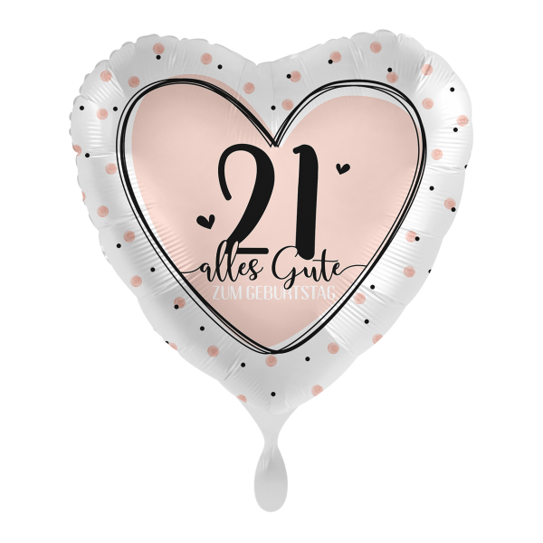 Folienballon "Lovely Birthday 21" 43cm