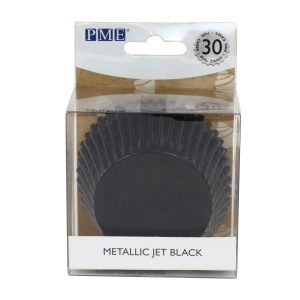 PME Backförmchen Metallic Jet Black 30 Stück