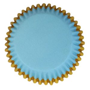 PME folienbeschichtete Backförmchen Blau mit Goldverzierung