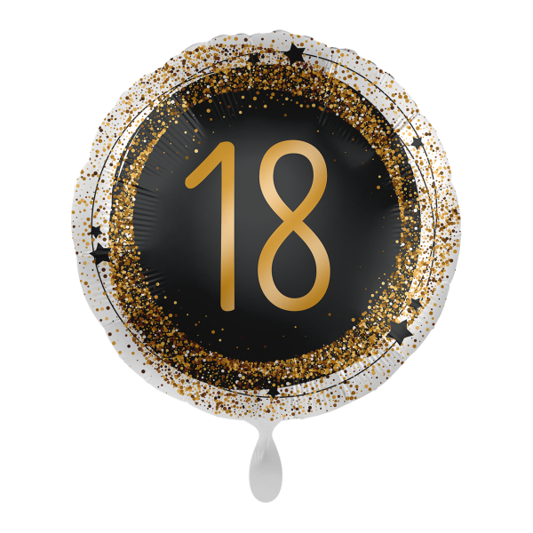 Folienballon Sparkling "Gold Glitter 18" 43cm