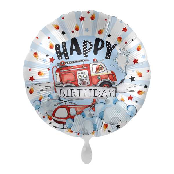 Folienballon "Happy Fire Engine - Tatü Tata" 43cm