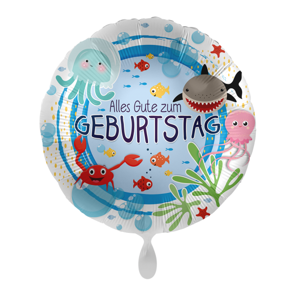 Folienballon Geburtstag Unterwasserwelt 43cm