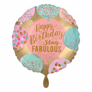 Folienballon Happy Birthday Stay Fabulous 45cm