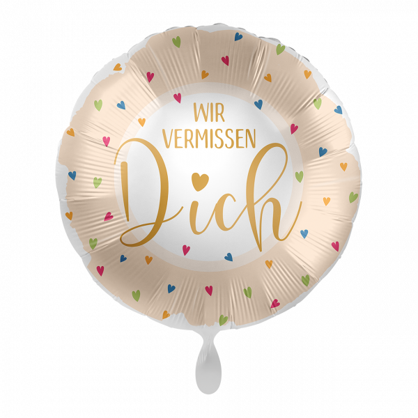 Folienballon "Wir vermissen Dich" 43cm