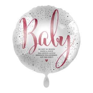 Folienballon Little Cute Baby Girl rund 43 cm