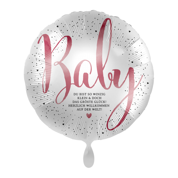 Folienballon Little Cute Baby Girl rund 43 cm