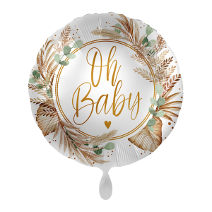 Folienballon Botanic Birth "oh Baby" 43cm