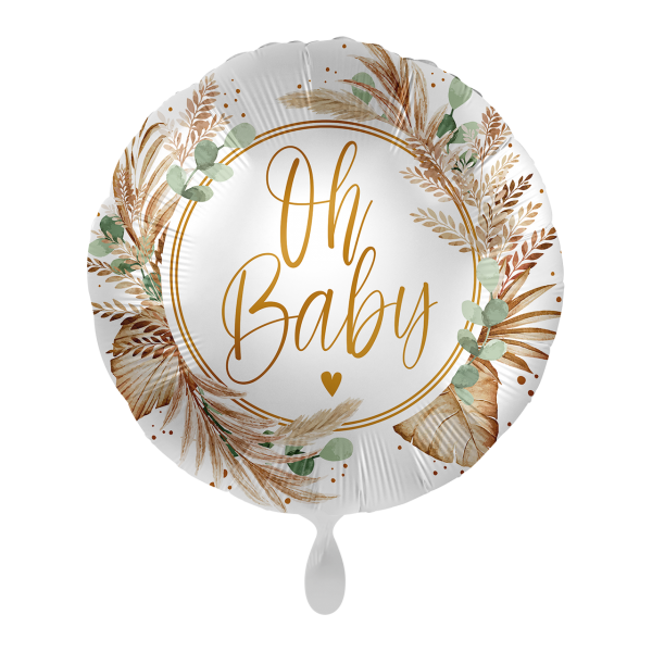 Folienballon Botanic Birth "oh Baby" 43cm