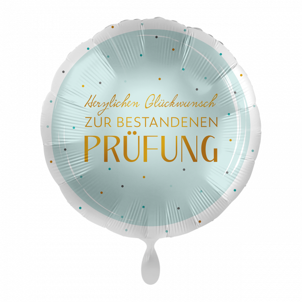 Folienballon "Herzlichen Glückwunsch zur bestandenen Prüfung" 43cm