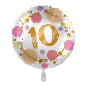 Folienballon "Shiny Dots 10" 43cm