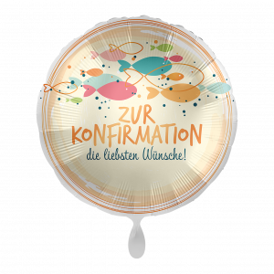 Folienballon Konfirmation Fish Swarm 43cm