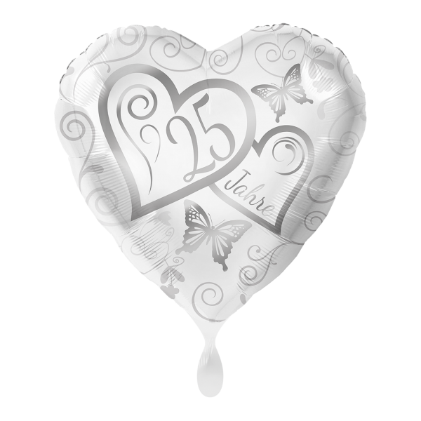 Folienballon Herzen 25 Jahre