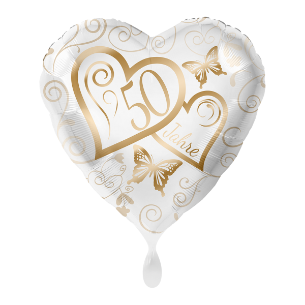 Folienballon Herzen 50 Jahre